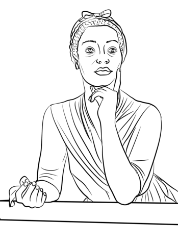 Phillis wheatley coloring page free printable coloring pages