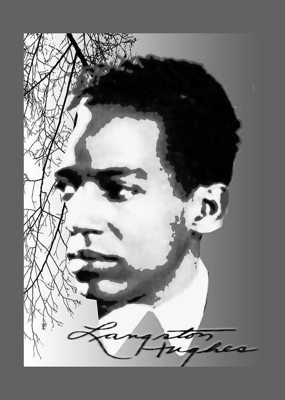 Langston hughes art print by asok mukhopadhyay