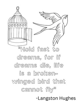 Langston hughes coloring pages by happyinthemiddletpt tpt