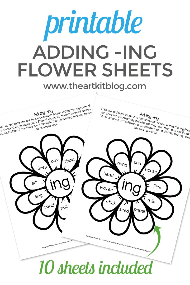 Waldorf flower language arts coloring pages adding