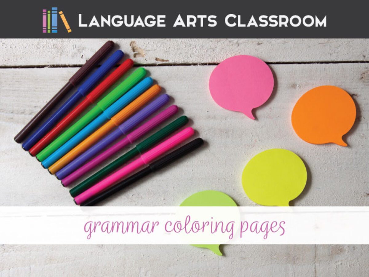 Fun and simple grammar coloring pages â language arts classroom