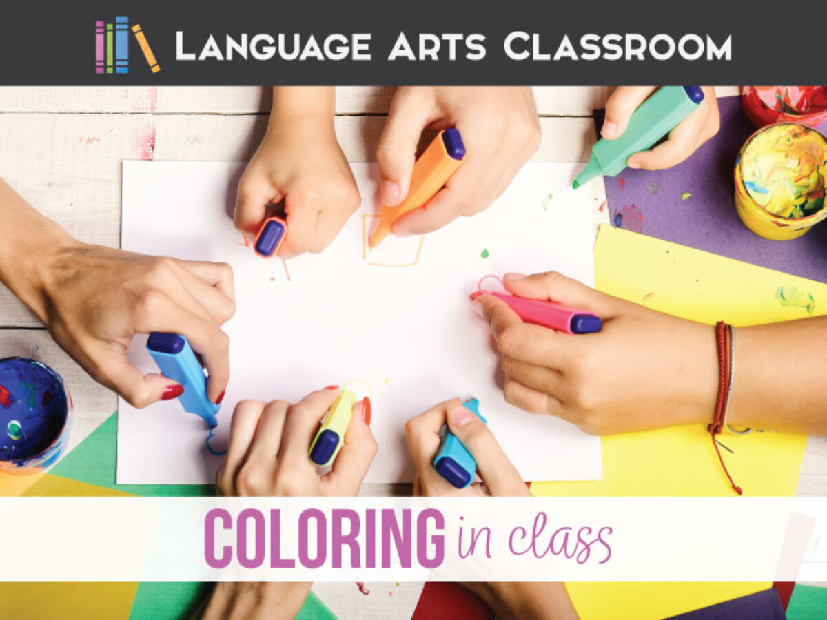 Coloring sheets for older students â language arts classroom