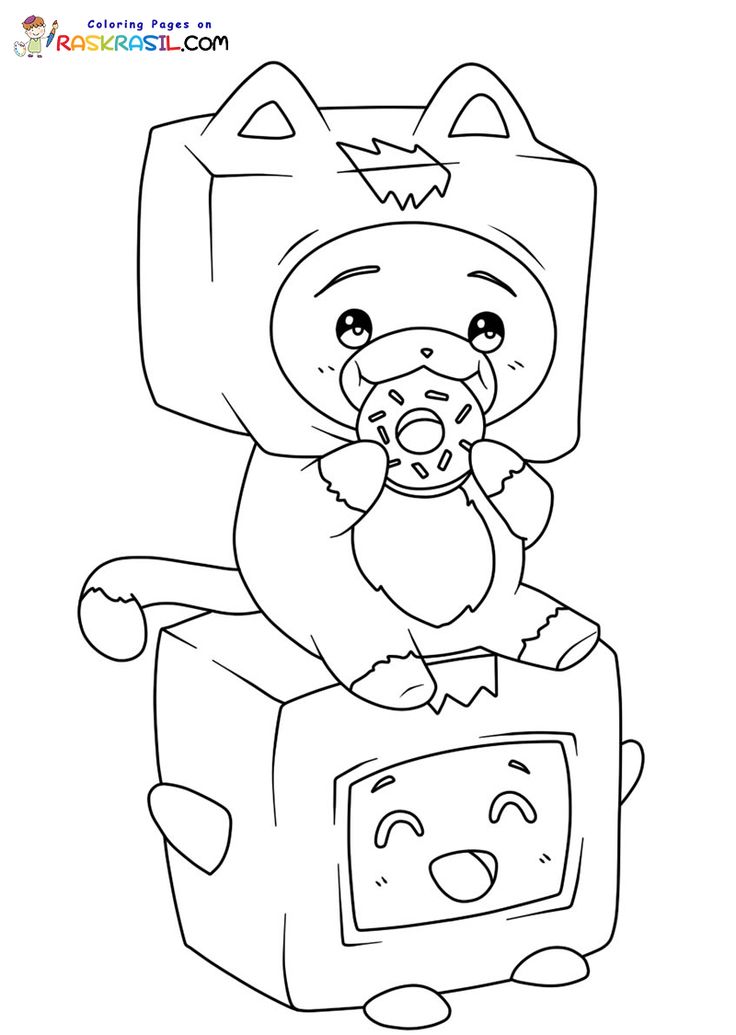 Lankybox coloring pages