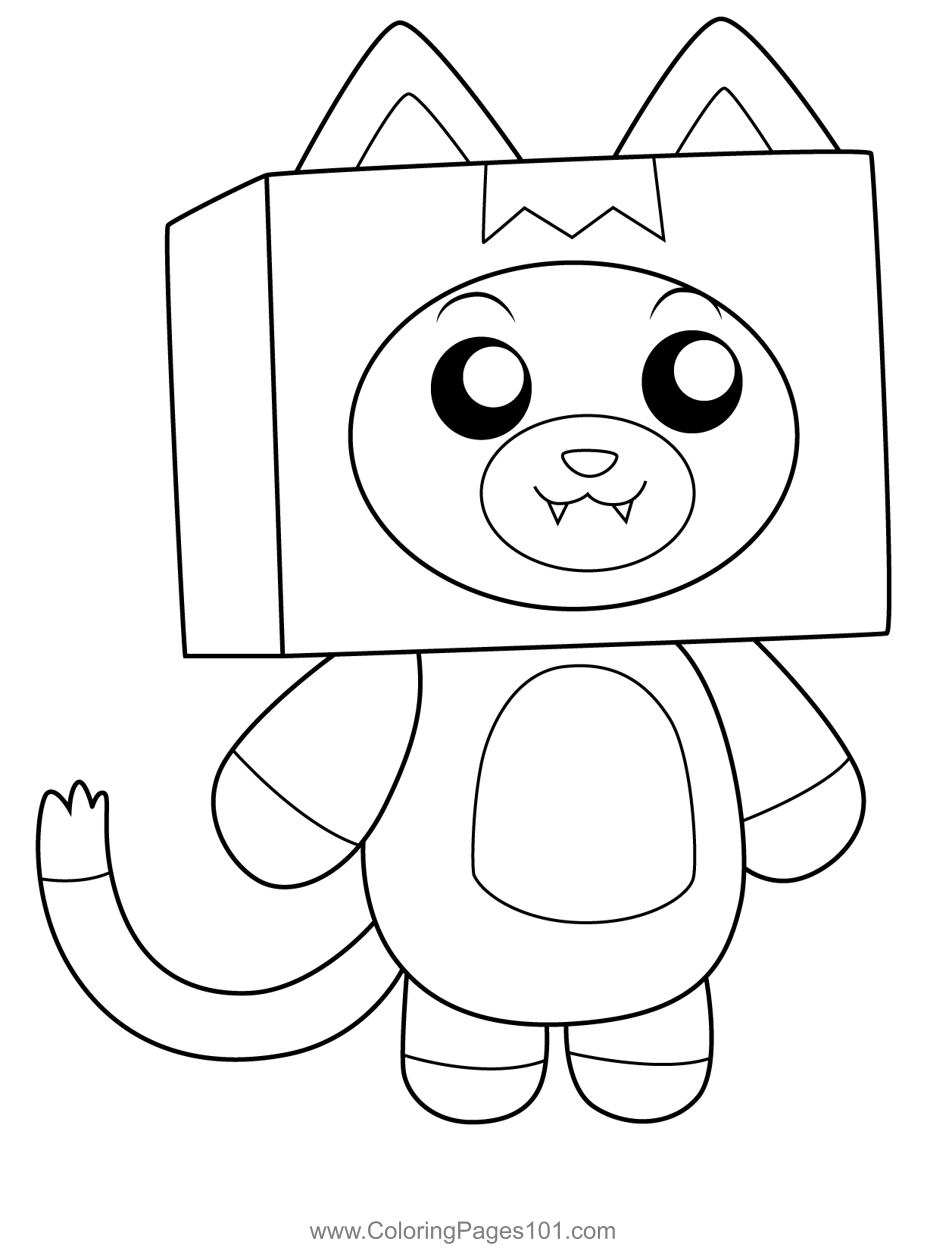 Foxy lankybox coloring page for kids