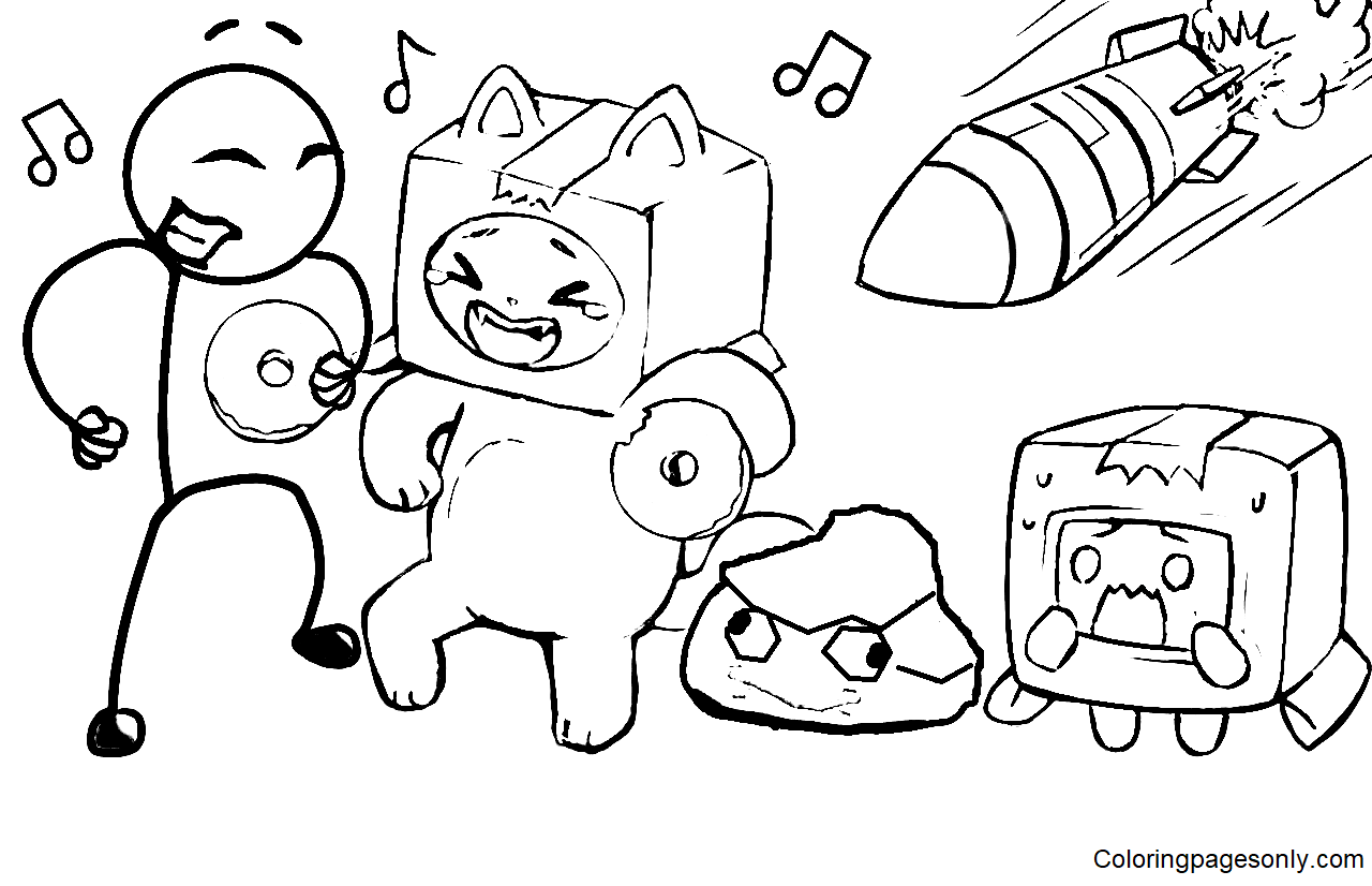 Lankybox coloring pages