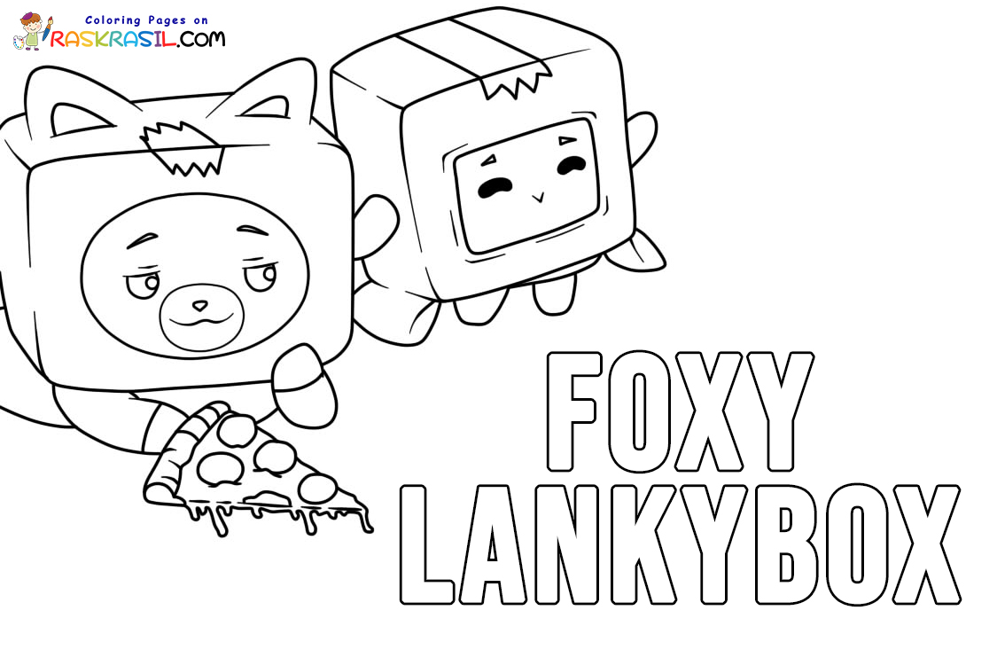 Lankybox coloring pages