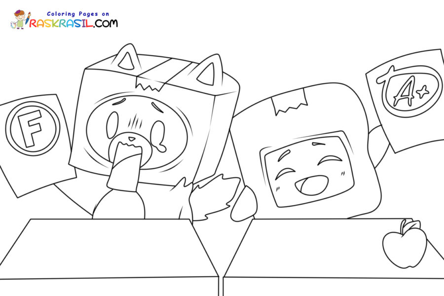 Lankybox coloring pages