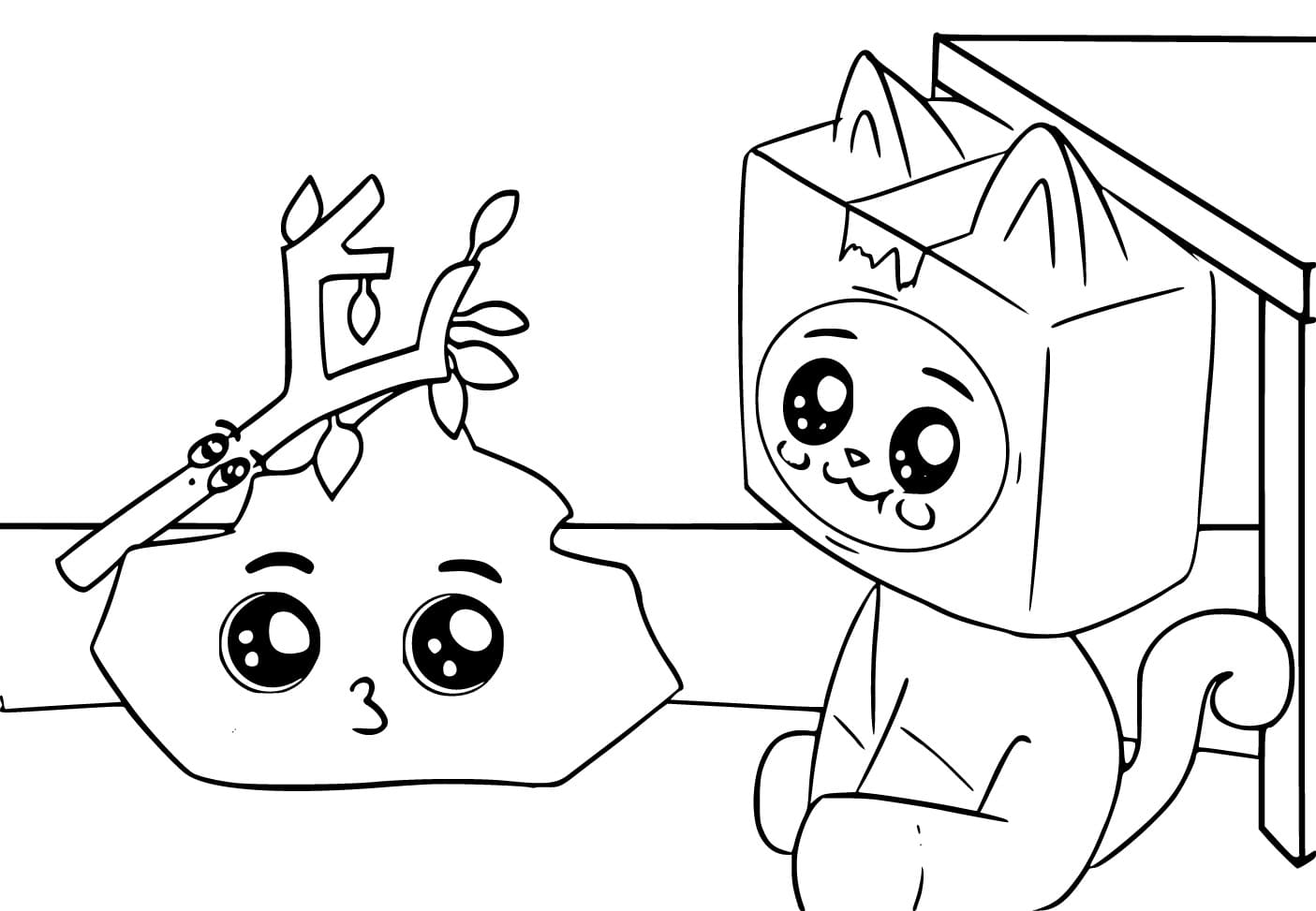 Lankybox coloring pages