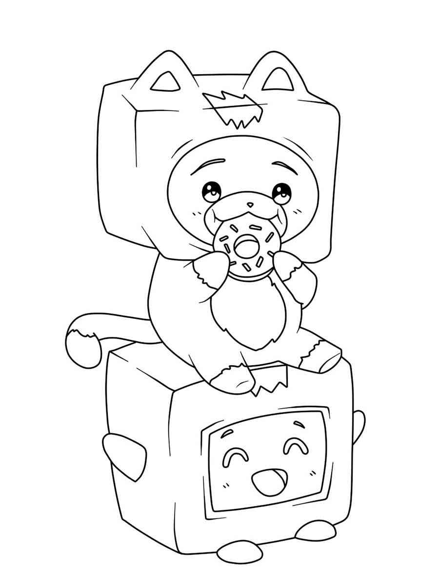 Lankybox coloring page