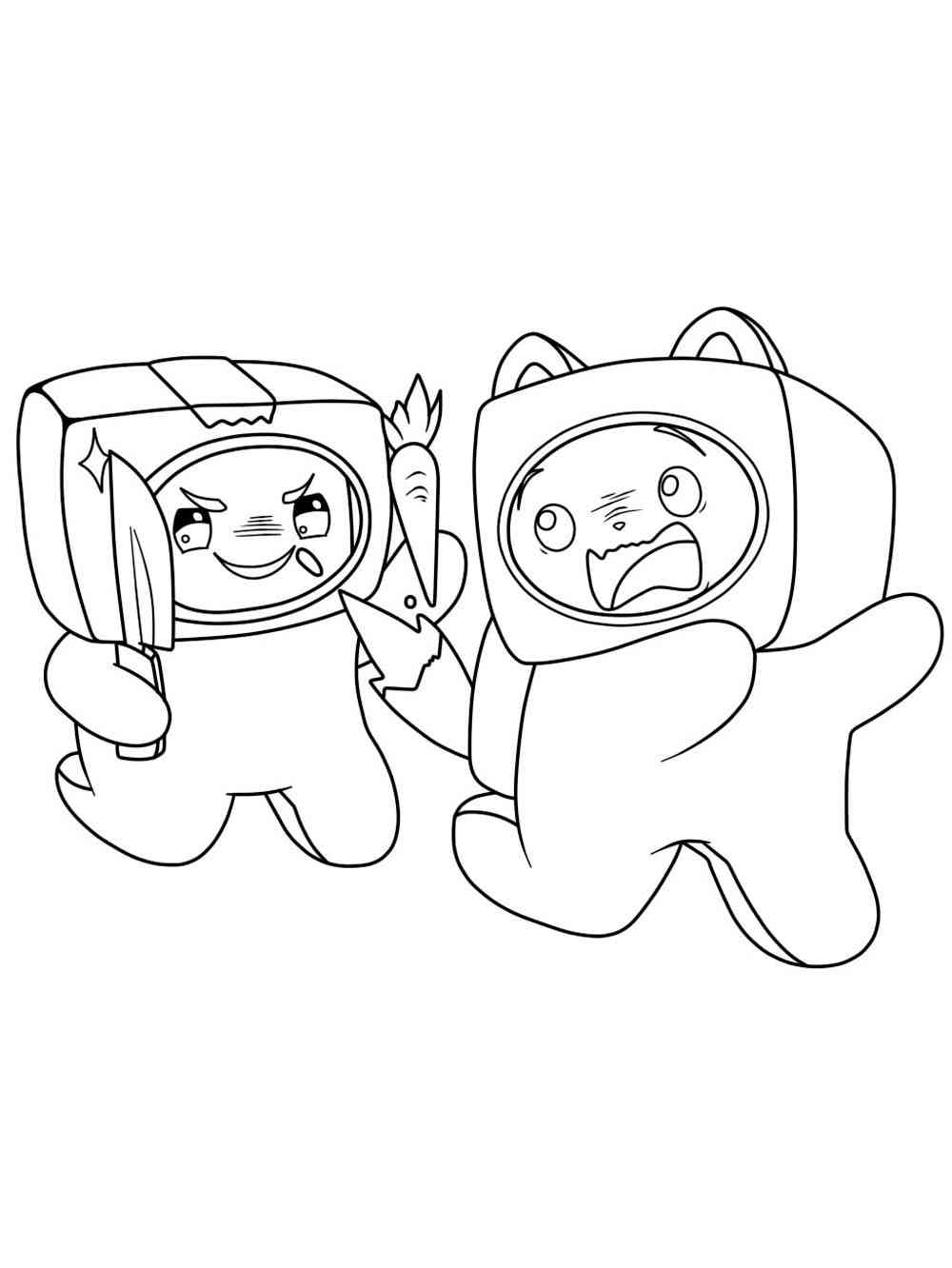 Lankybox coloring page