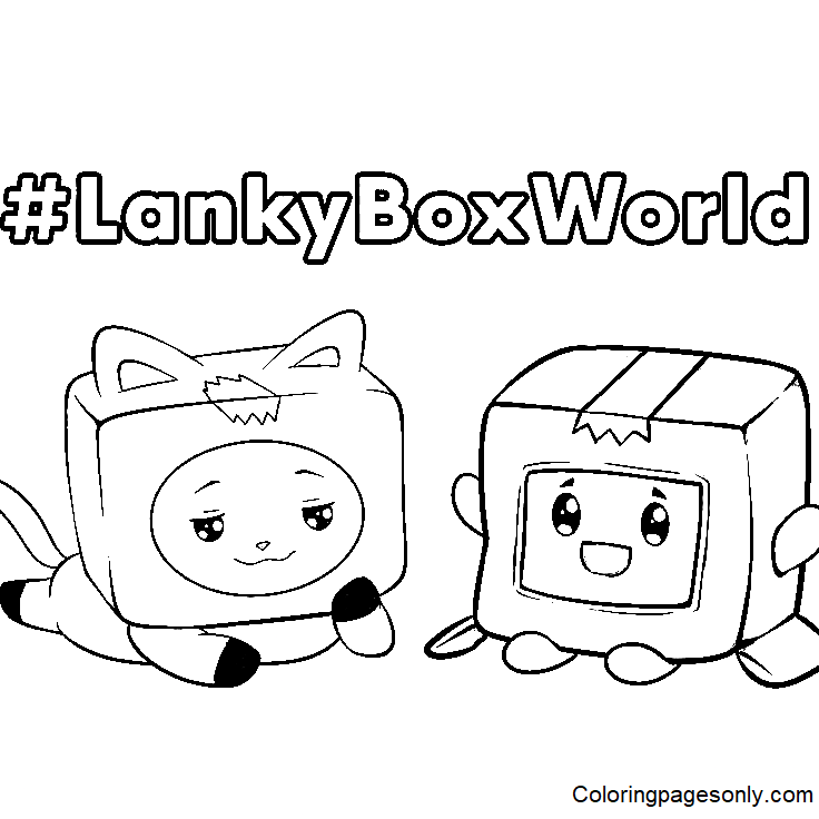 Lankybox coloring pages