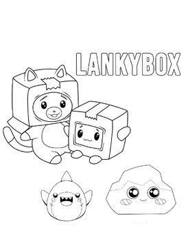 Lankybox coloring pagesprintable lankybox foxy and boxy coloring for kids