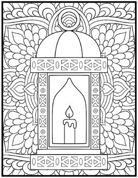 Ramadan lantern coloring pages ramadan mubarak happy ramadan mindfulness