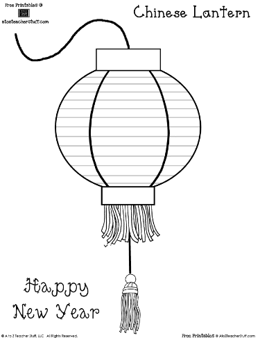 Chinese lantern coloring sheet or pattern a to z teacher stuff printable pages and worksheets