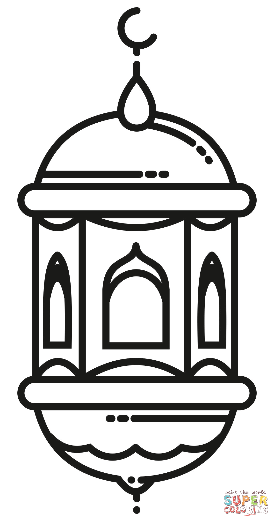 Ramadan lantern coloring page free printable coloring pages