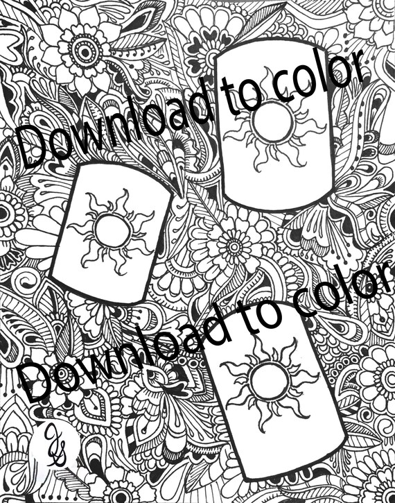 Tangled lanterns coloring page