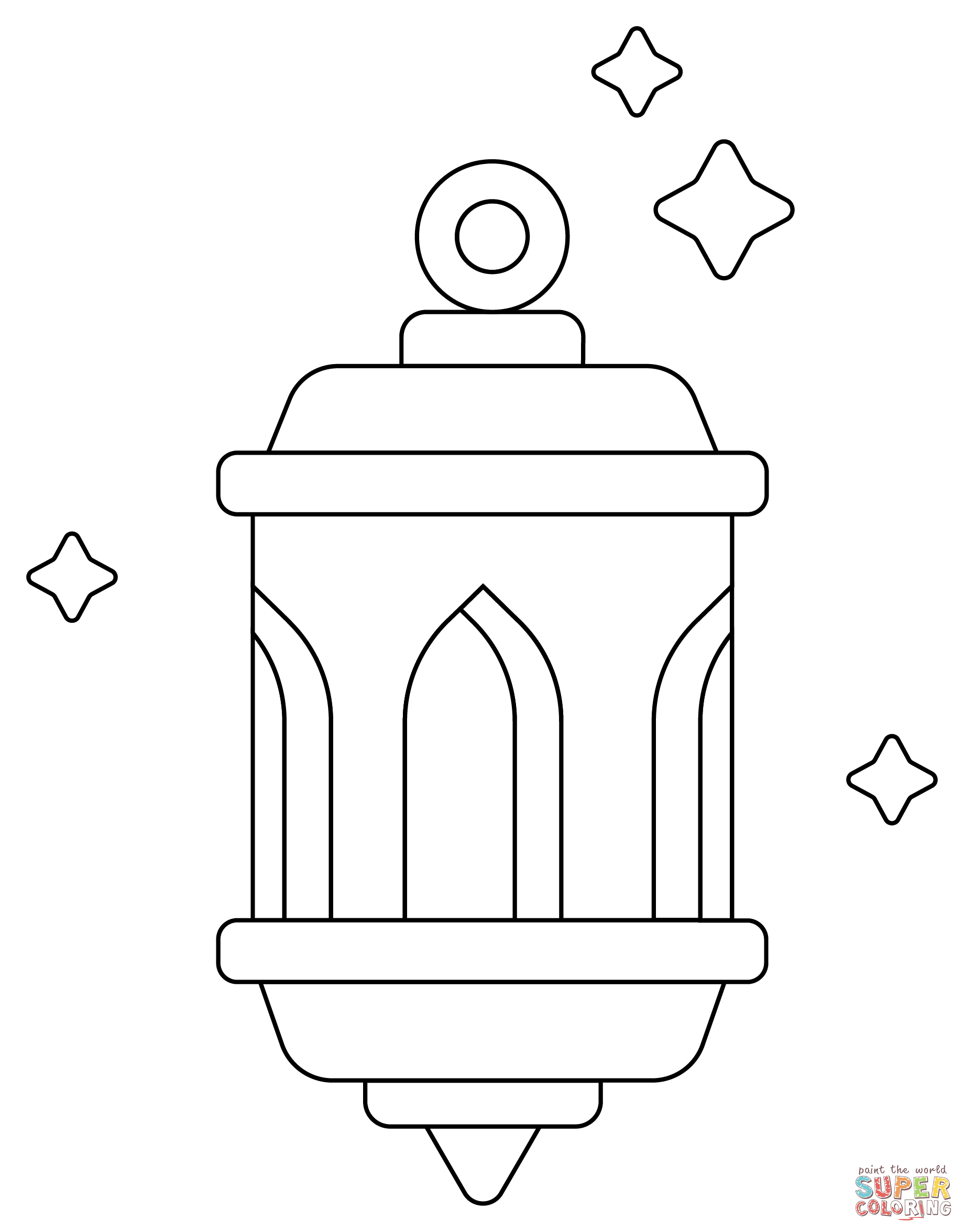 Ramadan lantern coloring page free printable coloring pages