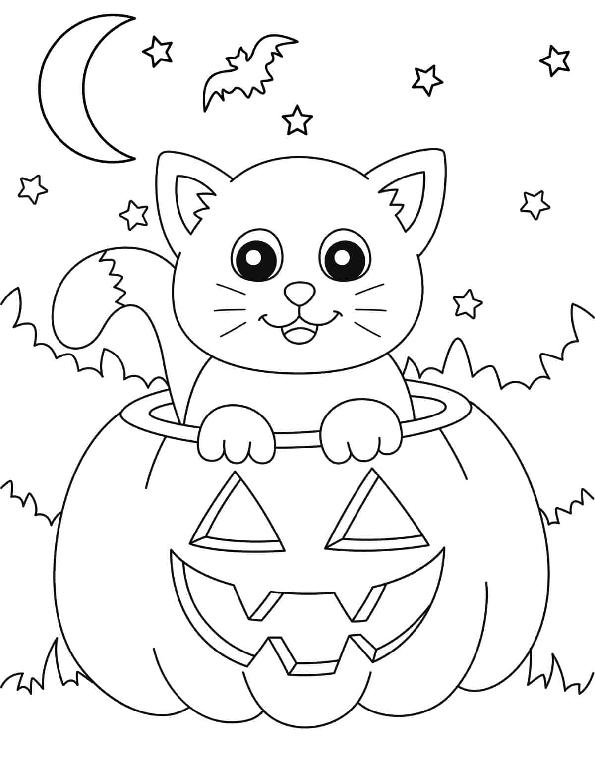 Free halloween coloring pages for kids and adults