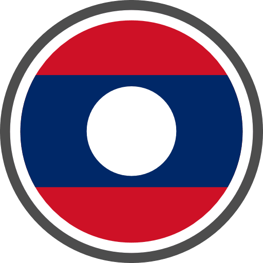 Laos flag round circle icon png and svg vector free download