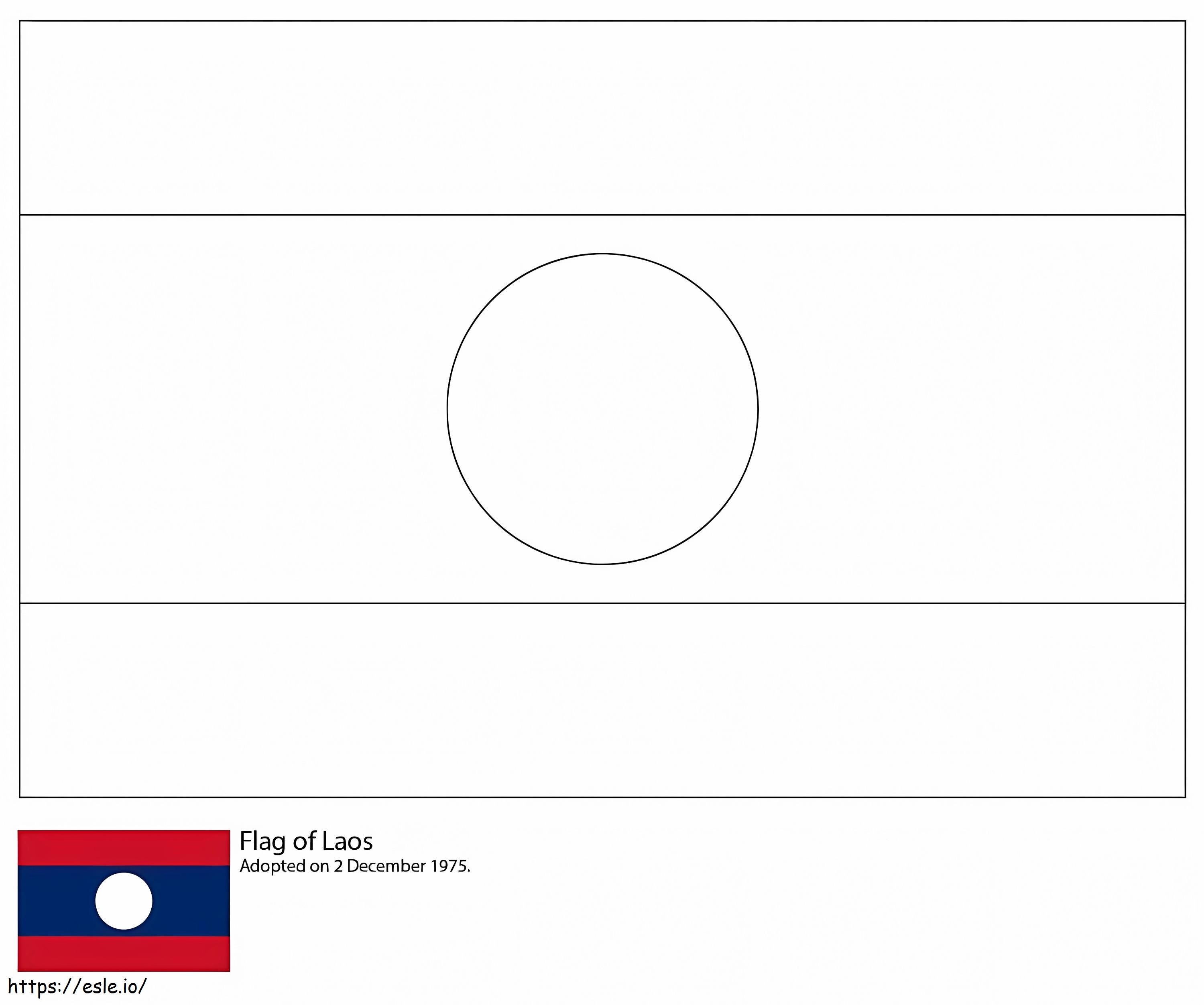 Laos flag coloring page