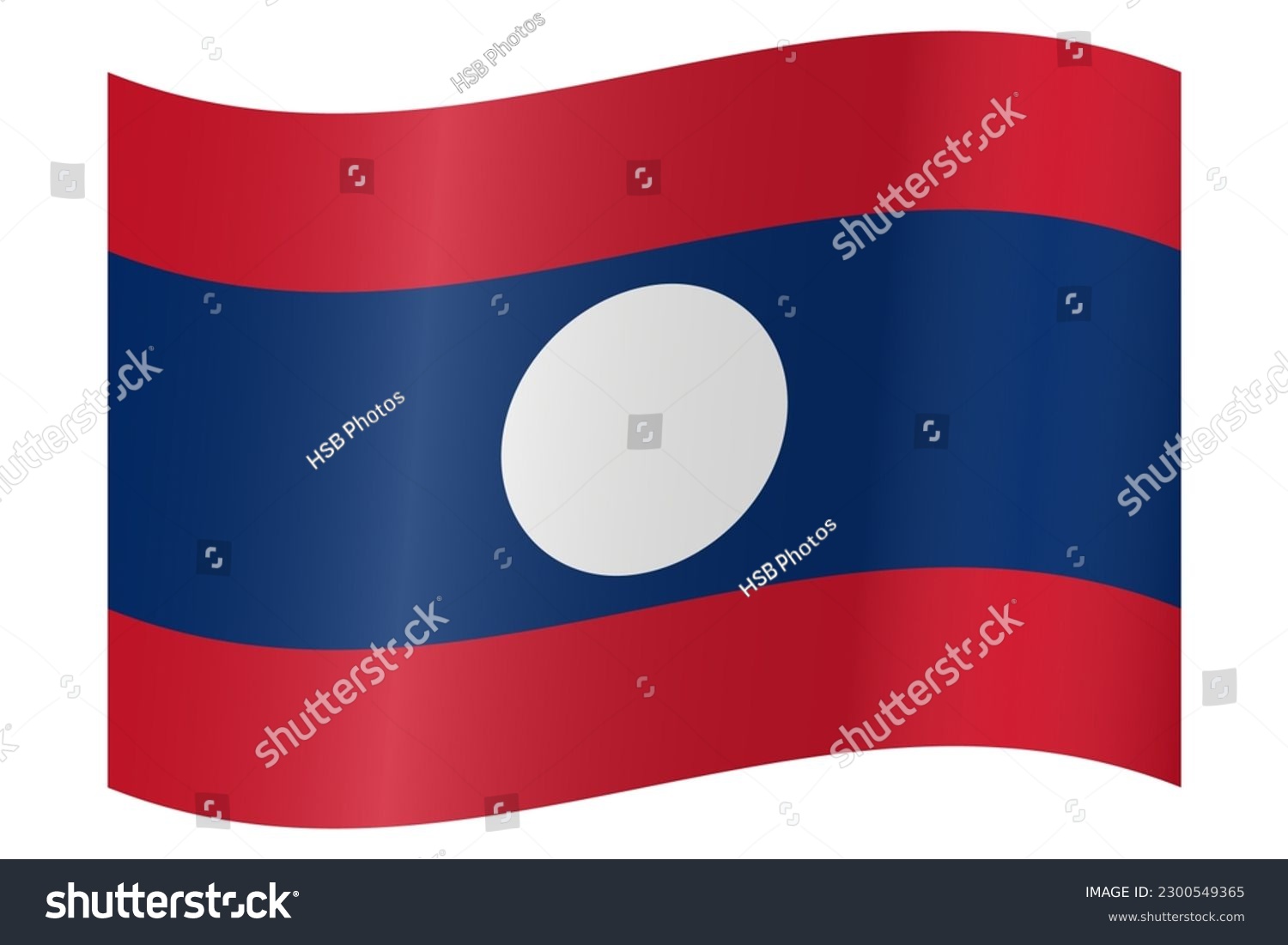 Laos d waving flag emoji stock illustration