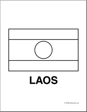 Clip art flags laos coloring page i