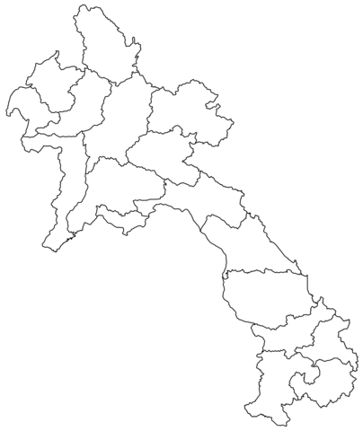 Outline map of laos with regions coloring page free printable coloring pages