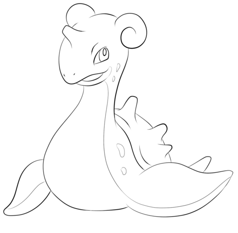 Lapras coloring page free printable coloring pages