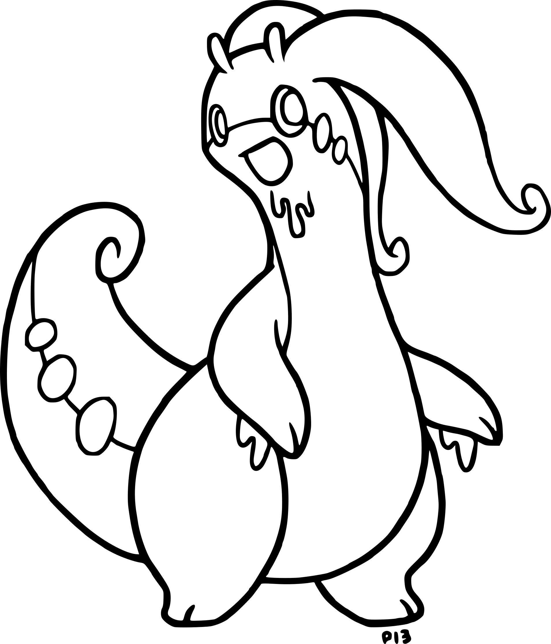 Goodra pokemon coloring page