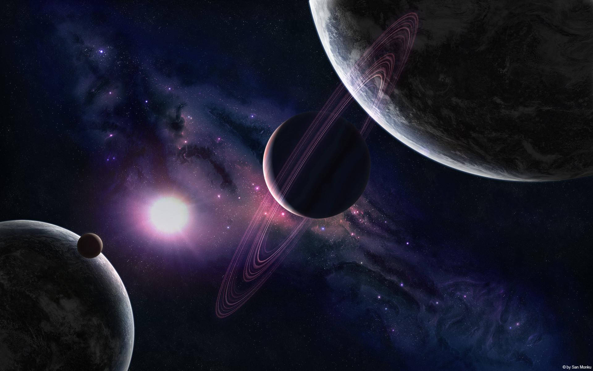 Download aesthetic planets laptop wallpaper