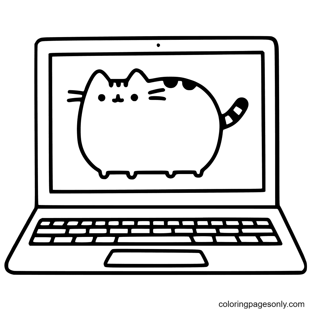 Pusheen coloring pages printable for free download