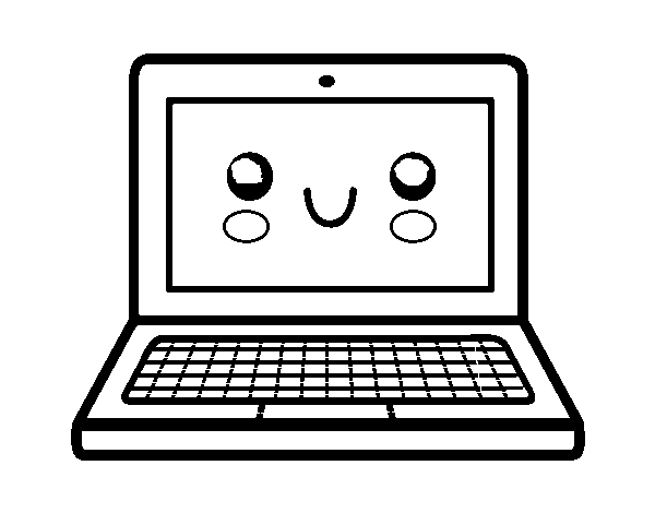 A laptop coloring page