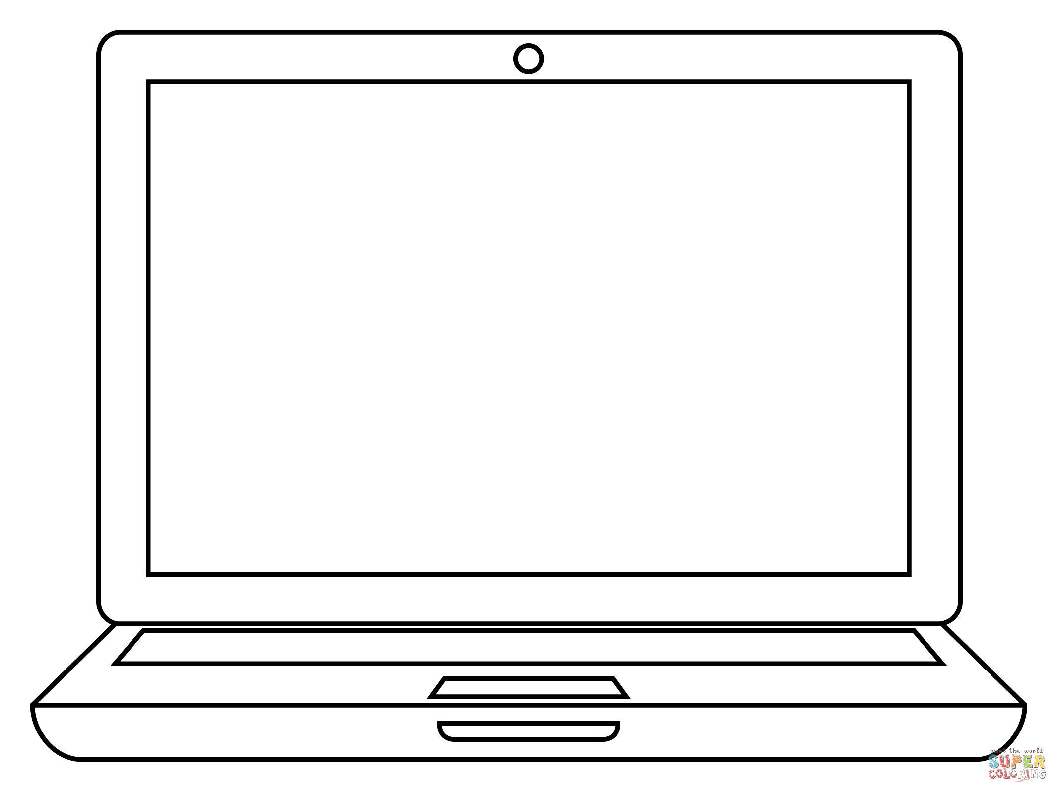 Laptop coloring page free printable coloring pages