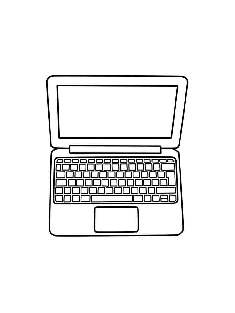 Laptop coloring pages