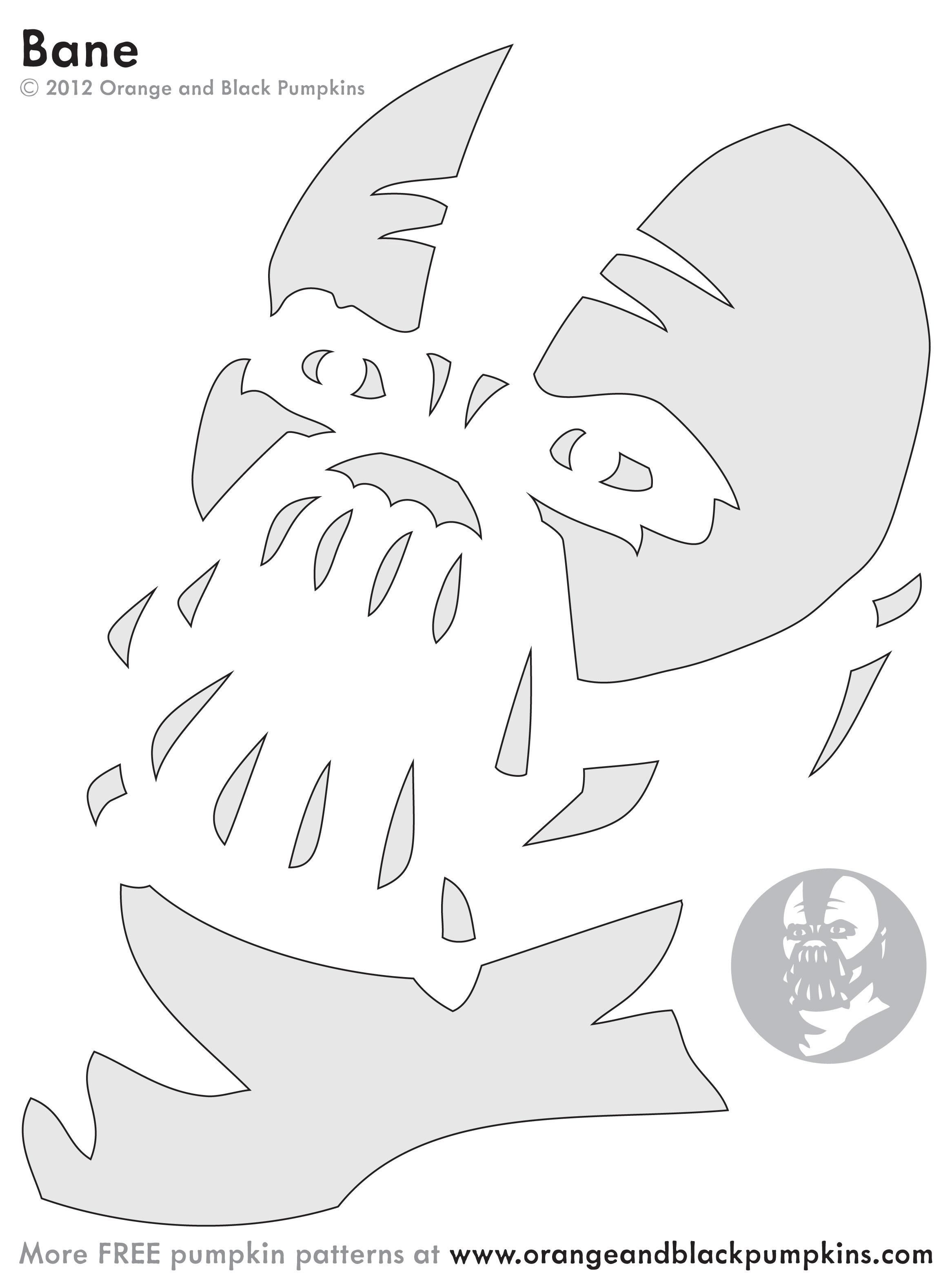 Batman bane free pumpkin stencil