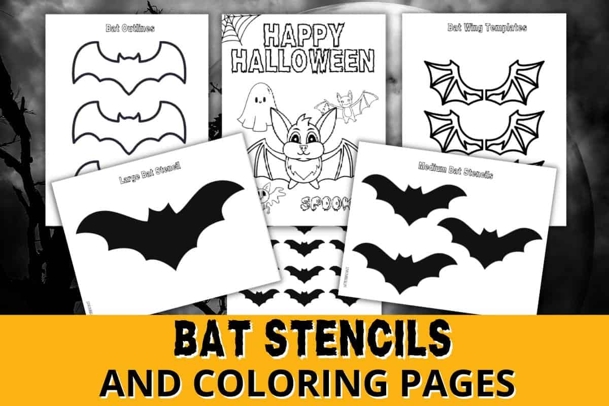 Free printable bat template stencil for halloween crafts â love our real life