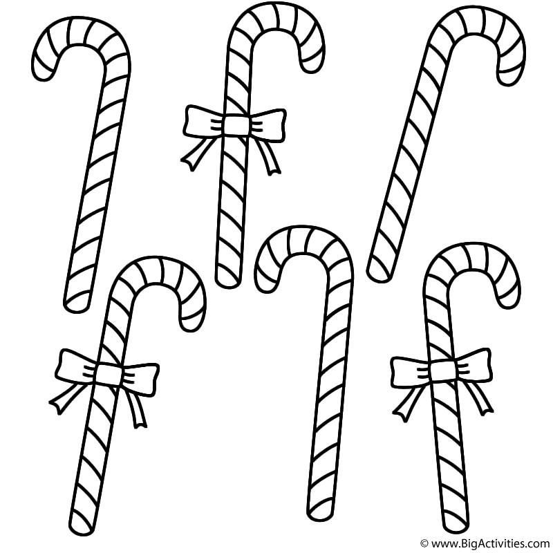 Six candy canes