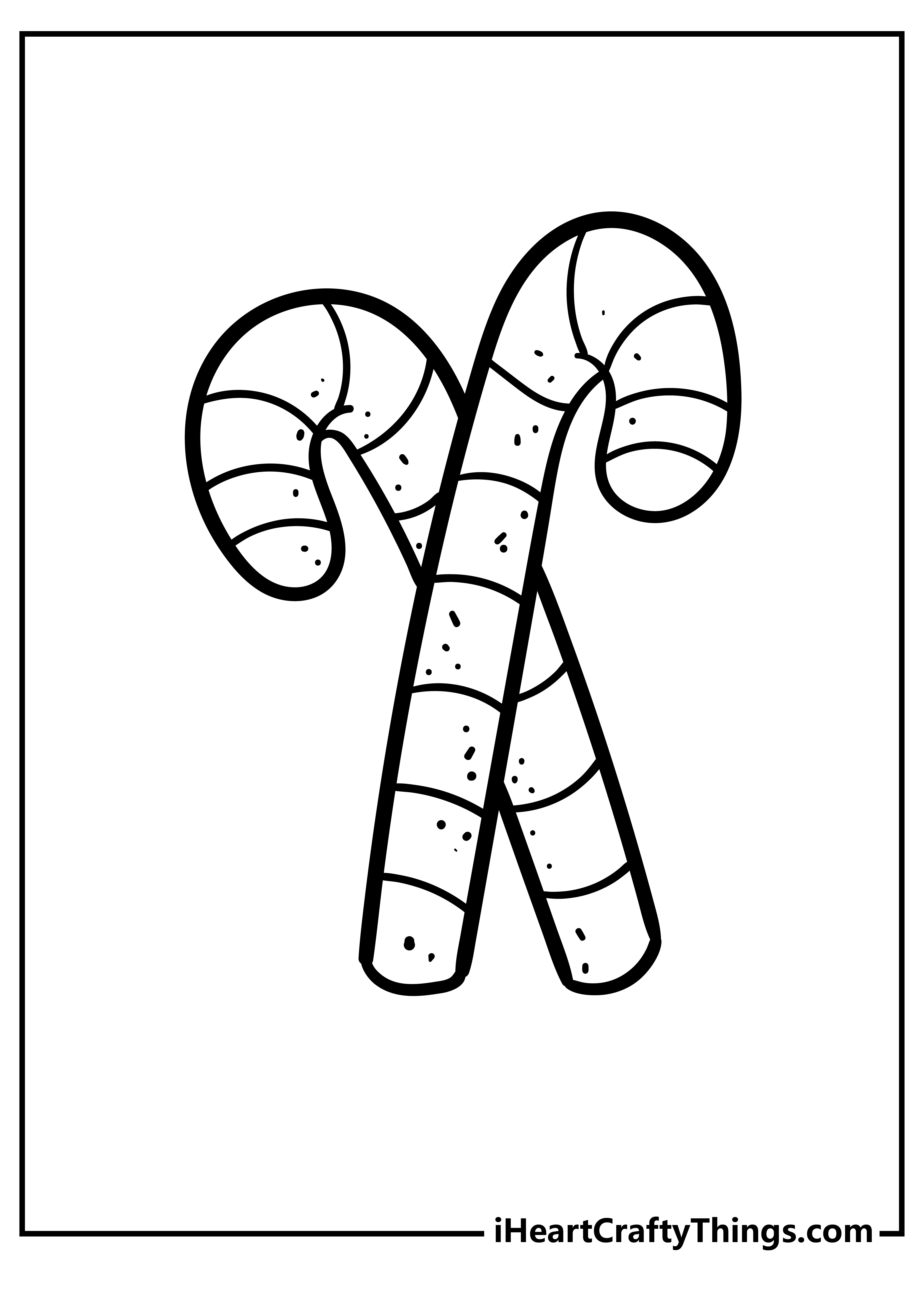 Candy cane coloring pages free printables