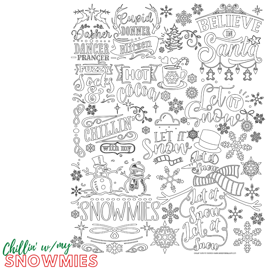 Giant christmas coloring posters