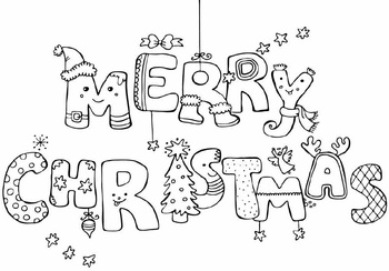 Merry christmas huge poster that kiddos can color by lacey boundy