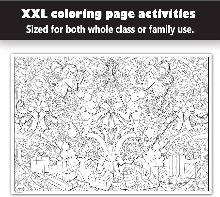 Young n refined christmas activity coloring page extra large poster folded version x toys games