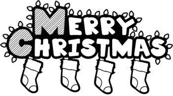 Huge merry christmas poster that students can color by lacey boundy