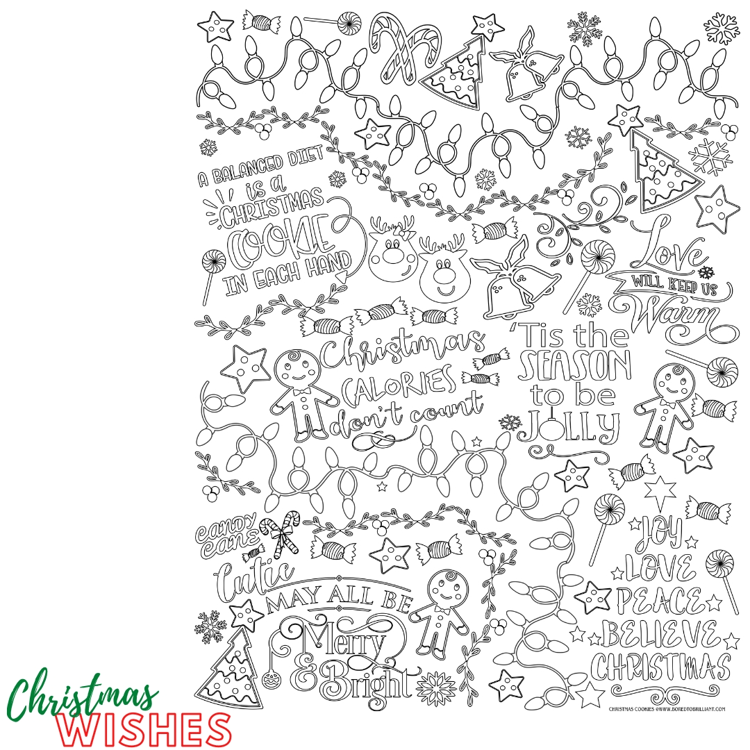 Giant christmas coloring posters