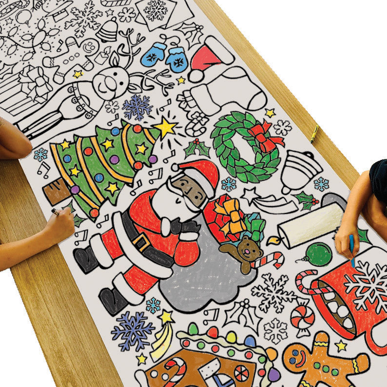 Giant christmas coloring banner â tiny expressions