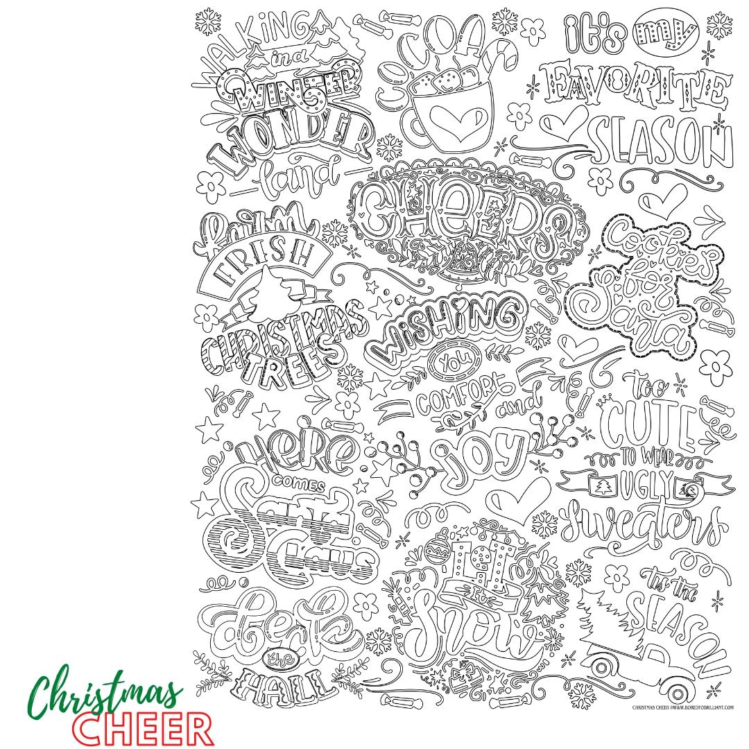 Giant christmas coloring posters