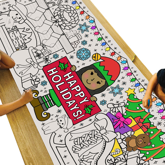 Giant christmas coloring banner â tiny expressions