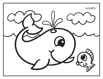 Whale coloring pages