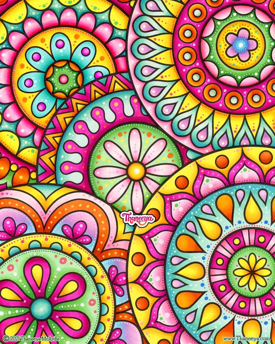 Easy abstract coloring pages