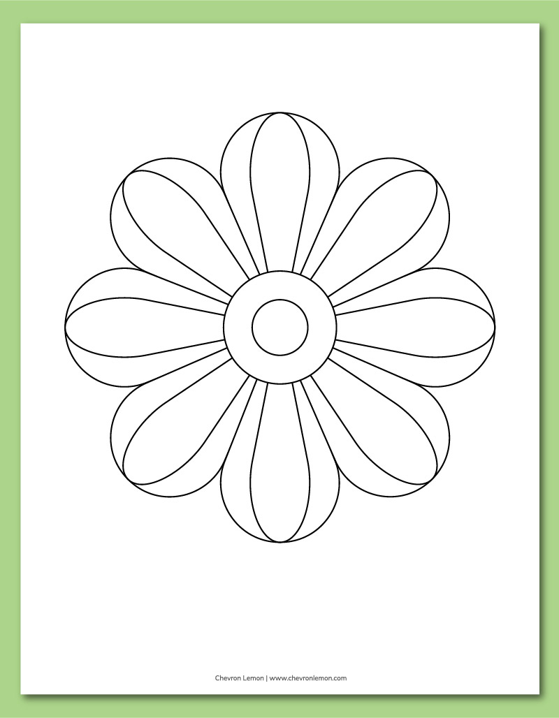 Printable big flower coloring pages