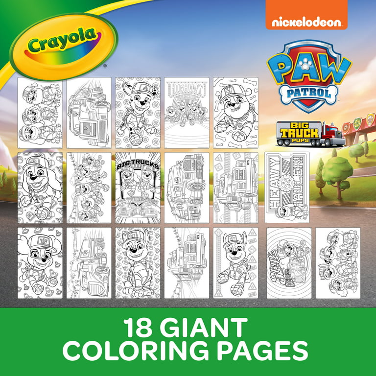 Crayola paw patrol giant coloring book pages coloring pages gifts for kids ages